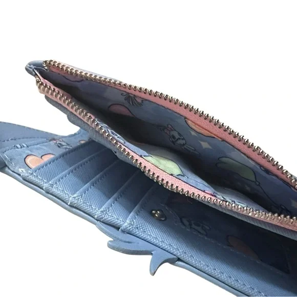 Loungefly Disney Stitch Heart Sunglasses Wallet - Blue and Pink - Picture 5 of 6